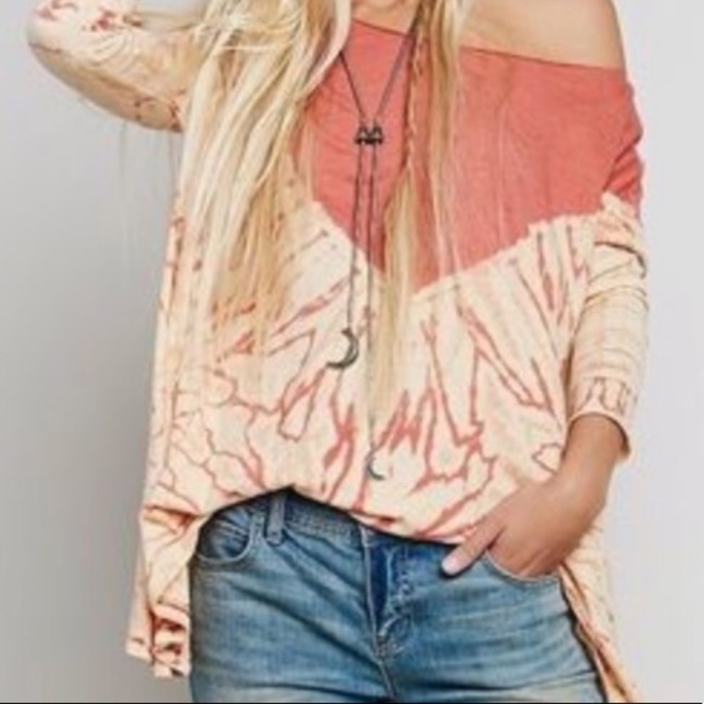 Free People 3/4 Length Off the Shoulder Blouse